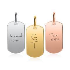 Damenanhänger aus 925er Silber mit 'Handschrift' Gravur