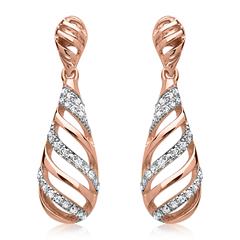 Diamant Ohrringe roségold 54 Diamanten 0,114 ct.