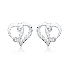 Ohrringe 585er Weißgold 2 Diamanten 0,0146 ct.