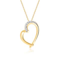 Halskette Herz aus 585er Gold mit Diamanten