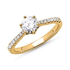 18 Karat Gelbgold Ring mit Diamanten