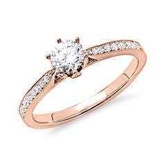 Ring 585er Roségold für Diamanten