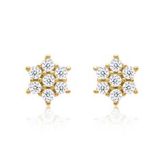 Ohrstecker 333er Gold Stern mit Zirkoniasteinen