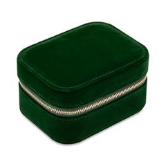 Dunkelgrünes Samt Etui für Schmuck