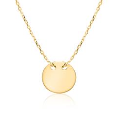 Halskette für Damen aus 9-karätigem Gold, gravierbar