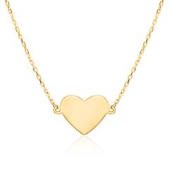 Halskette Herz für Damen aus 9K Gold, gravierbar