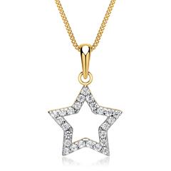 Goldkette mit feinem Anhänger Gelbgold