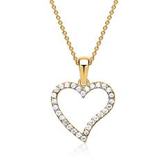333er Goldkette mit Goldanhänger in Herzform