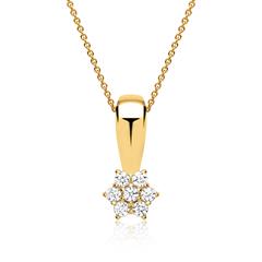 Edle 333er Goldkette mit Zirkonia Stern