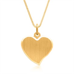 585er Goldkette mit Herzanhänger gravierbar