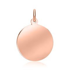 Gravur Anhänger Kreis aus 14K Roségold