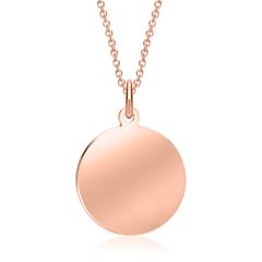 Gravur Kette Kreis aus 14K Roségold