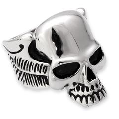 Exklusiver Edelstahl Ring im Totenkopf Design