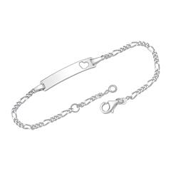 925er Silber Armband Herz Gravur