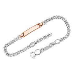 925 rosé Silberarmband Gravur
