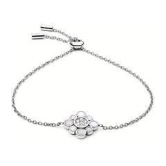 Damen Armband Blüte aus Edelstahl mit Perlmutt