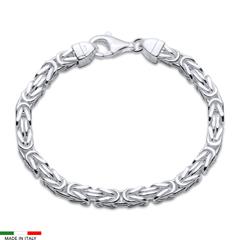 Armband aus 925er Silber, Königskettenglieder, 5 mm
