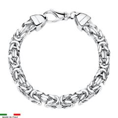Armband mit Königskettengliedern, 925er Silber, 7 mm
