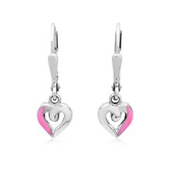 Ohrringe für Kinder pinkes Herz