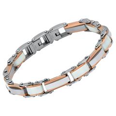 Glänzendes Armband roséfarbener Edelstahl
