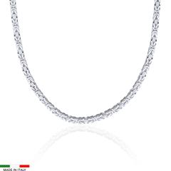 4,2 mm Königskette in Vierkant-Form aus Sterlingsilber