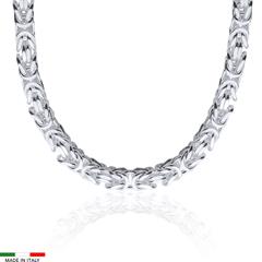 925er Silber Königskette für Herren, 8 mm, vierkant