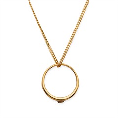 Polierte 333 Gold Taufkette Zirkonia