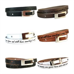 Leder Wickelarmband Koppelschließe inkl. Gravur