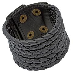 7-Strängiges-Echtleder Armband im coolen Design