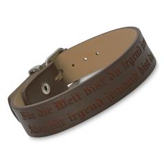 Braunes Echtleder-Armband gravierbar