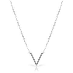 Kette mit V-förmigem Anhänger 925er Silber