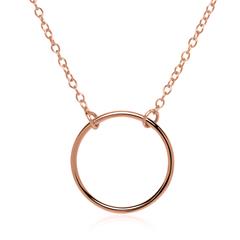 Kette Kreis aus rosévergoldetem 925er Silber