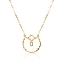 Blüten Kette für Damen aus vergoldetem Sterlingsilber