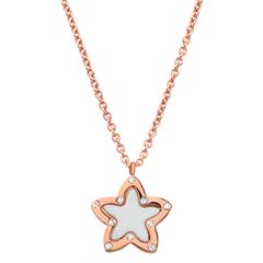 Kette Edelstahl rosé Sternanhänger Zirkonia