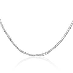 Dreireihige Halskette für Damen aus Edelstahl