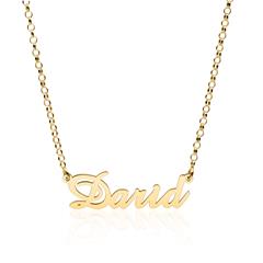 Namenskette aus vergoldetem Sterlingsilber