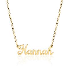 Halskette aus 925er Silber vergoldet Name wählbar