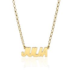 Namenskette aus Sterlingsilber vergoldet