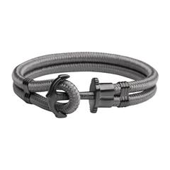 Zweireihiges Phrep Armband aus Nylon, grau
