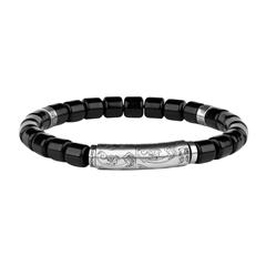 Herren Armband Denali aus Hämatit und Edelstahl