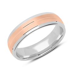 Ring für Herren 925er Silber bicolor