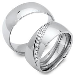 Eheringe Edelstahl 8mm