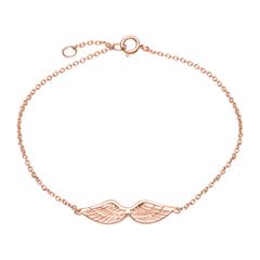 Armband 925er Silber roségold Flügelanhänger
