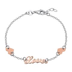 Love Armband aus Sterlingsilber mit Herzen