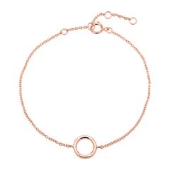Rosévergoldetes 925er Silber Armband Kreis