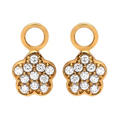 Einhänger für Systemohrschmuck 925 Silber Zirkonia Stern