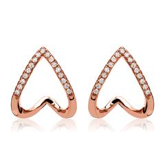 Ohrringe 925er Silber IP-Roségold Zirkonia