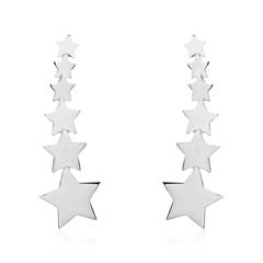 Stern Ohrklemmen für Damen aus 925er Silber