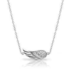 Kette Flügel-Anhänger 925er Silber Zirkonia