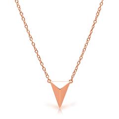 Kette geometrischer Anhänger Silber rosévergoldet